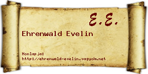 Ehrenwald Evelin névjegykártya